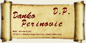 Danko Perinović vizit kartica